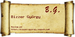 Bizzer György névjegykártya