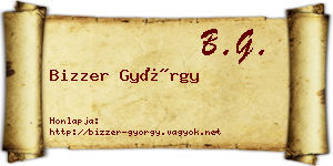 Bizzer György névjegykártya