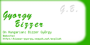 gyorgy bizzer business card