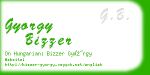 gyorgy bizzer business card